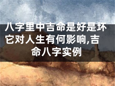 八字里中吉命是好是坏它对人生有何影响,吉命八字实例