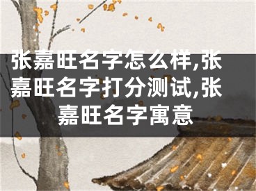 张嘉旺名字怎么样,张嘉旺名字打分测试,张嘉旺名字寓意