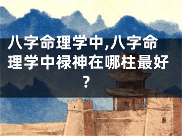 八字命理学中,八字命理学中禄神在哪柱最好?