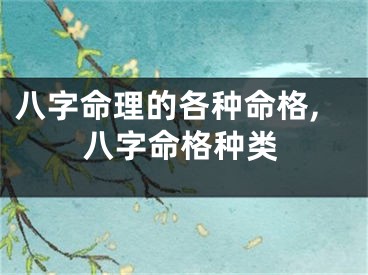 八字命理的各种命格,八字命格种类