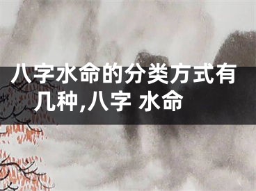 八字水命的分类方式有几种,八字 水命