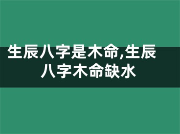 生辰八字是木命,生辰八字木命缺水