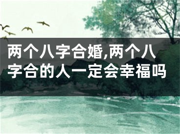 两个八字合婚,两个八字合的人一定会幸福吗