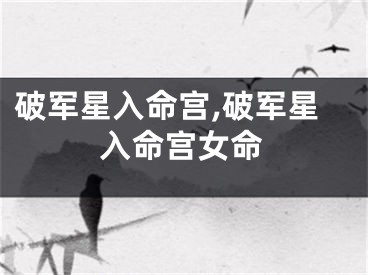 破军星入命宫,破军星入命宫女命