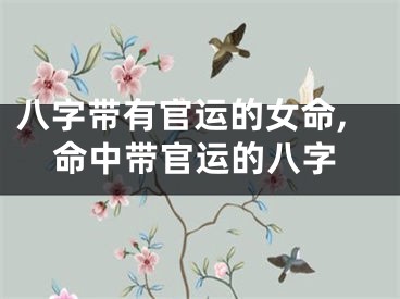 八字带有官运的女命,命中带官运的八字
