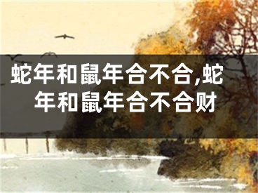 蛇年和鼠年合不合,蛇年和鼠年合不合财