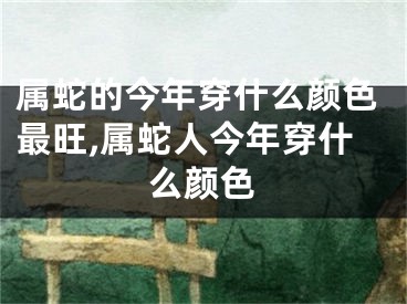 属蛇的今年穿什么颜色最旺,属蛇人今年穿什么颜色