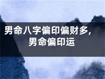 男命八字偏印偏财多,男命偏印运