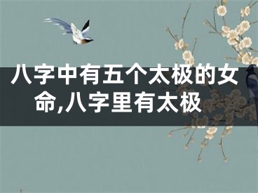 八字中有五个太极的女命,八字里有太极