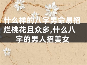 什么样的八字男命易招烂桃花且众多,什么八字的男人招美女