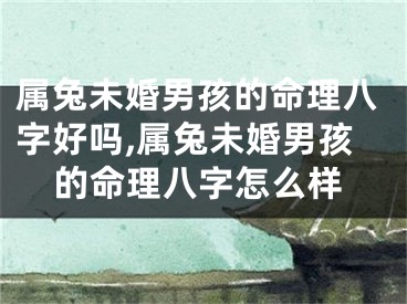 属兔未婚男孩的命理八字好吗,属兔未婚男孩的命理八字怎么样