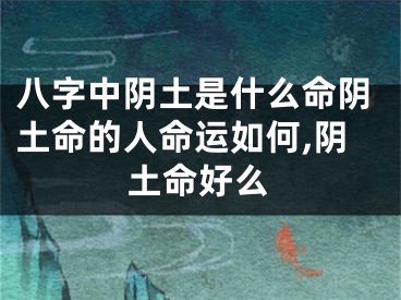 八字中阴土是什么命阴土命的人命运如何,阴土命好么
