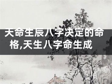 天命生辰八字决定的命格,天生八字命生成