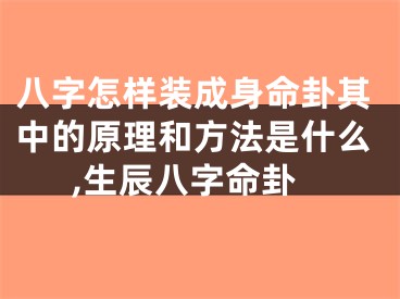 八字怎样装成身命卦其中的原理和方法是什么,生辰八字命卦