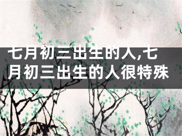 七月初三出生的人,七月初三出生的人很特殊