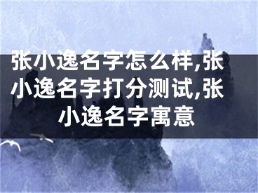 张小逸名字怎么样,张小逸名字打分测试,张小逸名字寓意