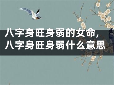 八字身旺身弱的女命,八字身旺身弱什么意思