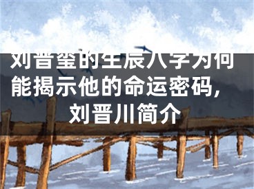 刘晋玺的生辰八字为何能揭示他的命运密码,刘晋川简介
