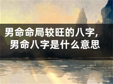 男命命局较旺的八字,男命八字是什么意思