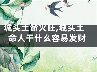 城头土命火旺,城头土命人干什么容易发财