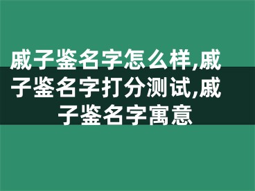 戚子鉴名字怎么样,戚子鉴名字打分测试,戚子鉴名字寓意
