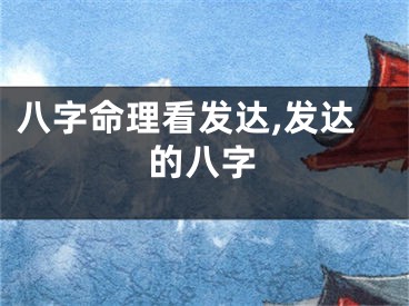八字命理看发达,发达的八字