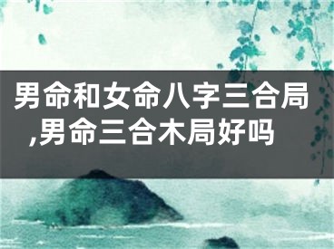 男命和女命八字三合局,男命三合木局好吗