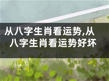 从八字生肖看运势,从八字生肖看运势好坏