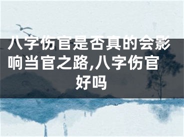 八字伤官是否真的会影响当官之路,八字伤官好吗
