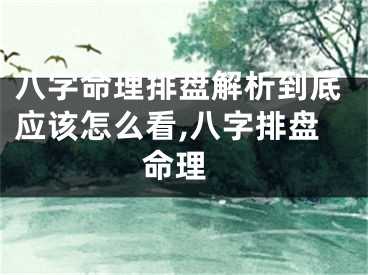八字命理排盘解析到底应该怎么看,八字排盘 命理