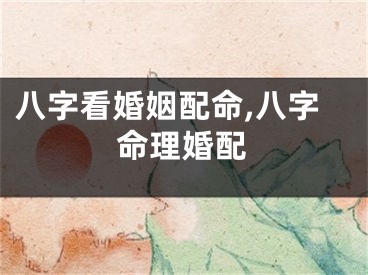 八字看婚姻配命,八字命理婚配