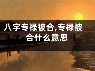 八字专禄被合,专禄被合什么意思