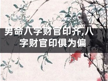 男命八字财官印齐,八字财官印俱为偏