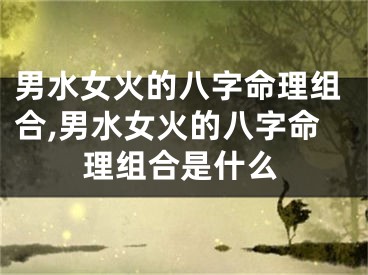 男水女火的八字命理组合,男水女火的八字命理组合是什么