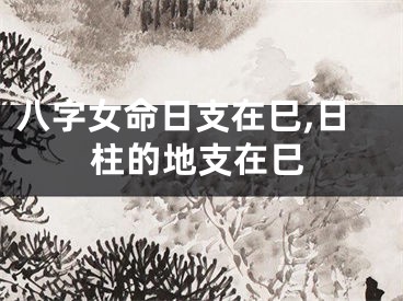 八字女命日支在巳,日柱的地支在巳
