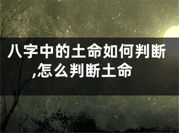 八字中的土命如何判断,怎么判断土命