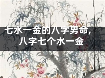 七水一金的八字男命,八字七个水一金