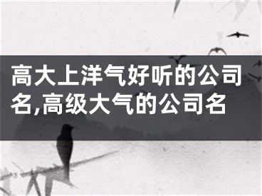 高大上洋气好听的公司名,高级大气的公司名