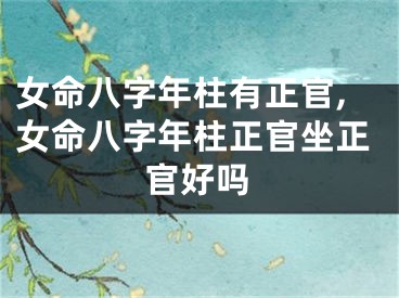 女命八字年柱有正官,女命八字年柱正官坐正官好吗