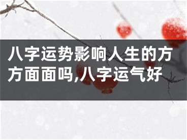 八字运势影响人生的方方面面吗,八字运气好