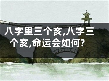 八字里三个亥,八字三个亥,命运会如何?