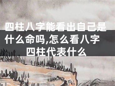四柱八字能看出自己是什么命吗,怎么看八字四柱代表什么
