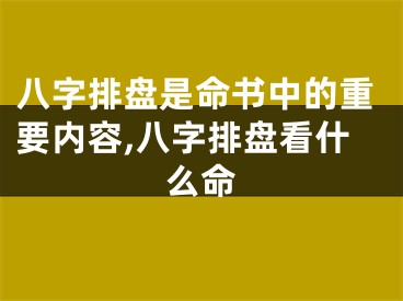 八字排盘是命书中的重要内容,八字排盘看什么命