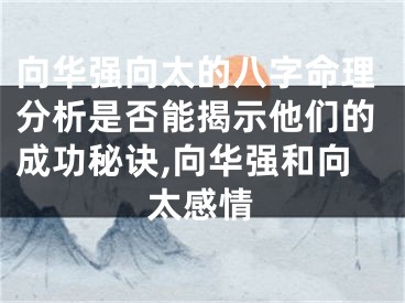 向华强向太的八字命理分析是否能揭示他们的成功秘诀,向华强和向太感情