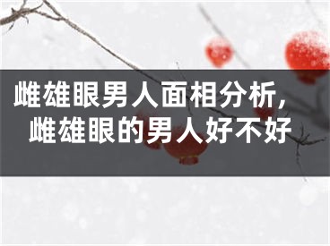 雌雄眼男人面相分析,雌雄眼的男人好不好