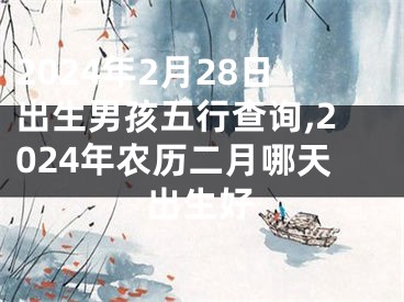 2024年2月28日出生男孩五行查询,2024年农历二月哪天出生好