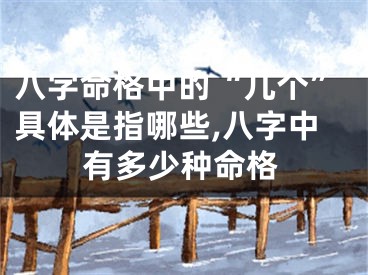 八字命格中的“几个”具体是指哪些,八字中有多少种命格