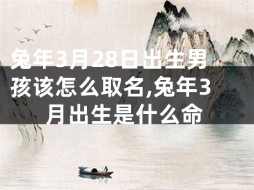 兔年3月28日出生男孩该怎么取名,兔年3月出生是什么命