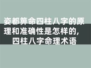 姿都箅命四柱八字的原理和准确性是怎样的,四柱八字命理术语