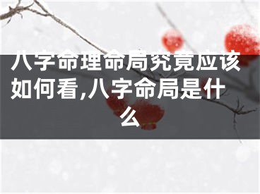 八字命理命局究竟应该如何看,八字命局是什么